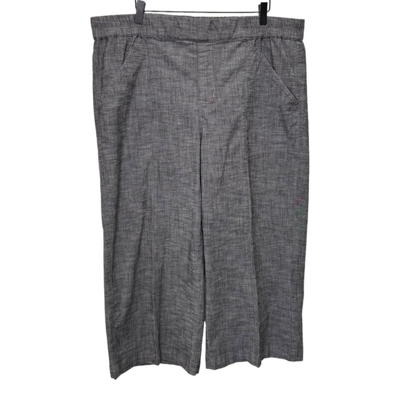 Reitman's Grey Wide Leg Cropped Pants Size 20 - Picture 1 of 9